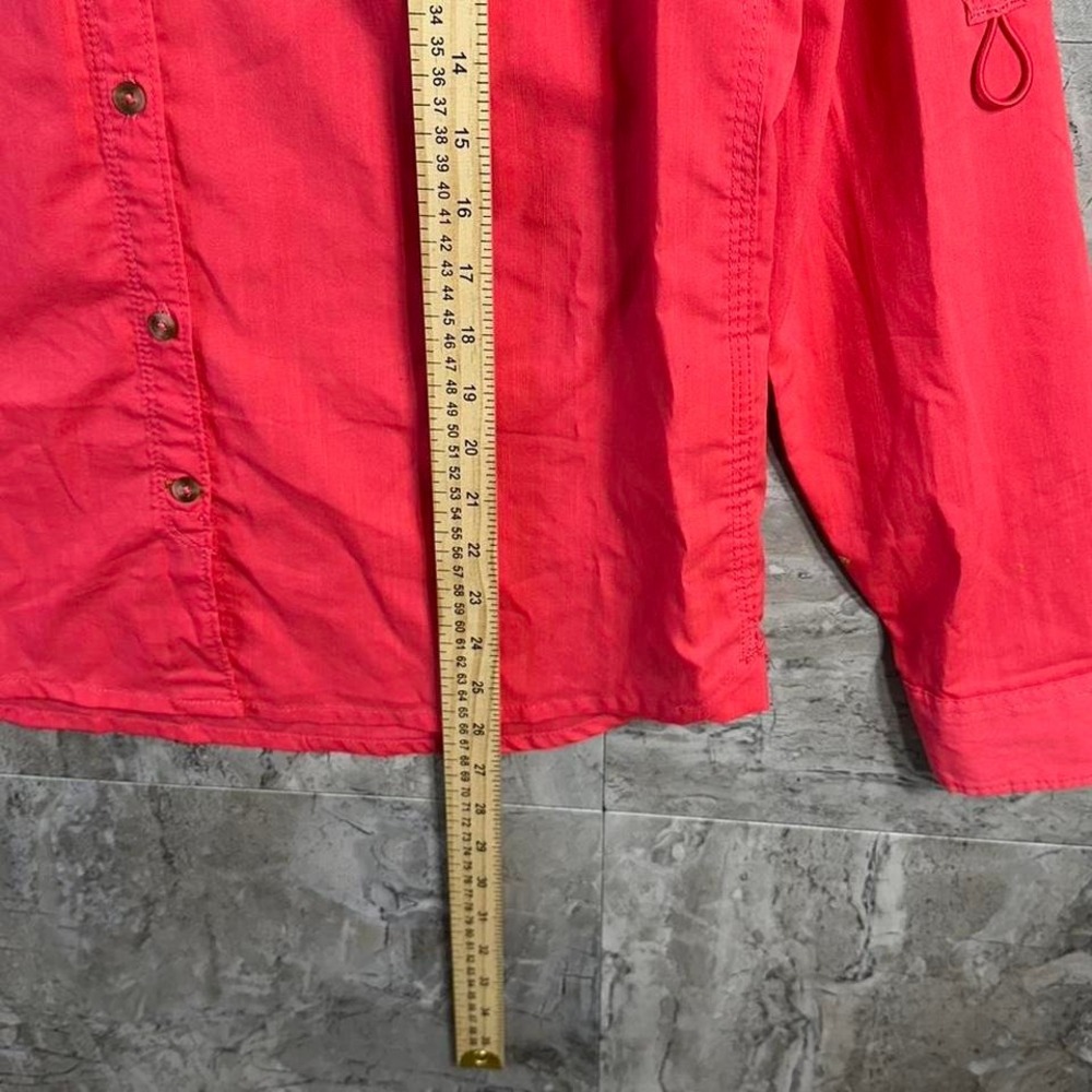 Carhartt Ridgefield Shirt S (4-6) Force Hot Pink Work Roll Tab Vented Collared - Picture 8 of 8